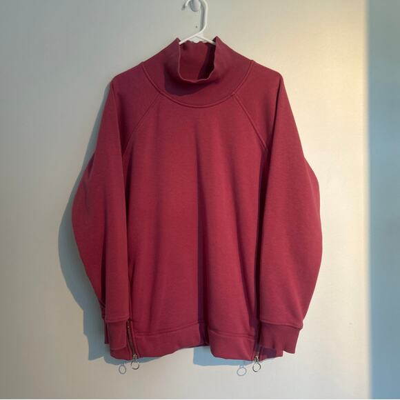 Athleta Mock Neck Pullover Sweatshirt – Pink – Women’s Medium - Picture 1 of 6